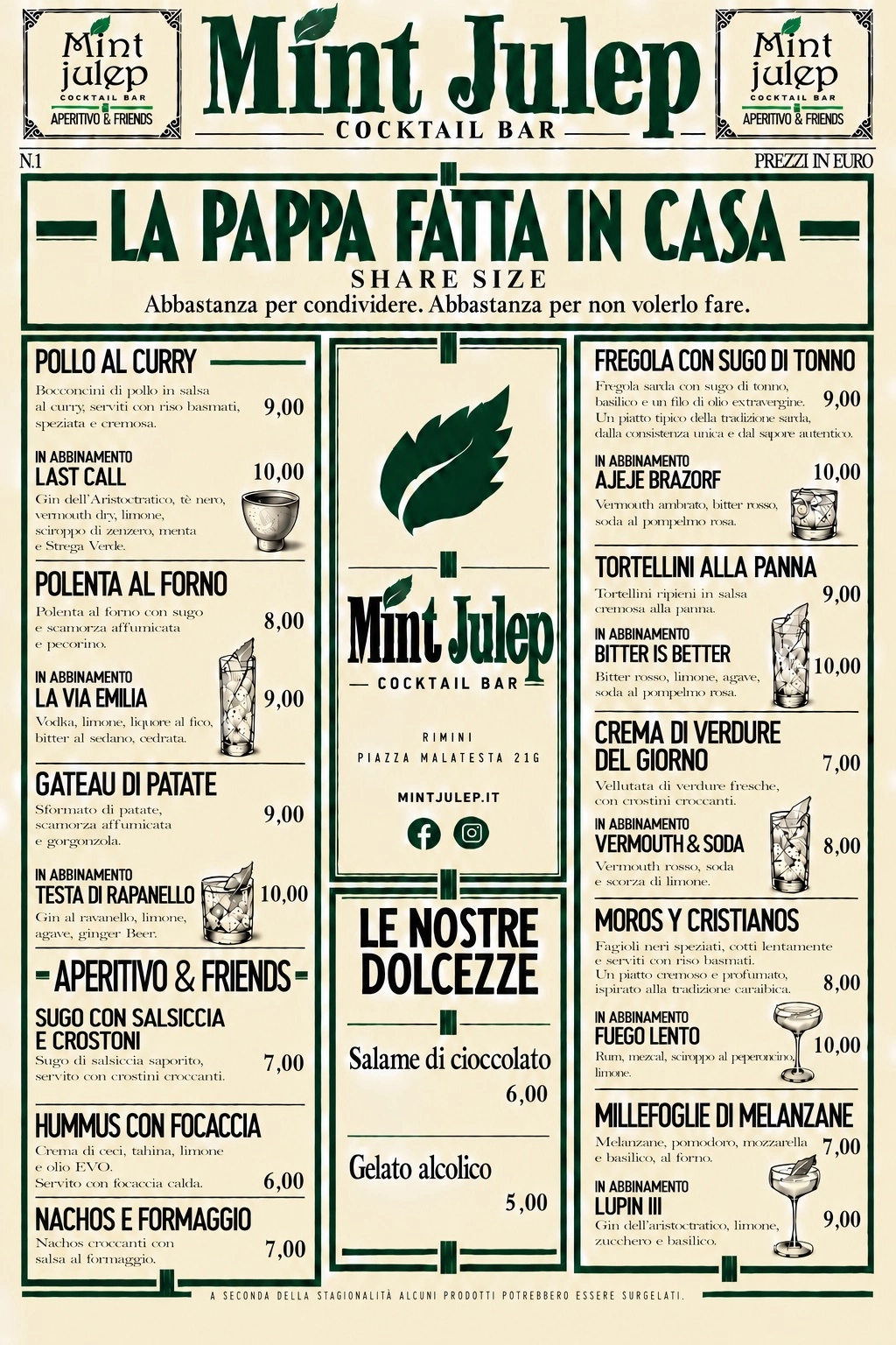 Temporary Food - Mint Julep